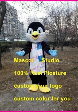 Penguin Mascot Costume Suit Cosplay Party Game Dress Outfit Halloween Adult