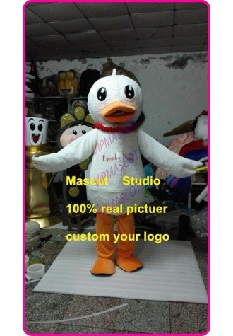 White Duck Mascot Costume Suit Cosplay Party Game Dress Outfit Halloween Adult