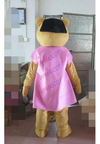 Halloween Yellow Teddy Bear Pink Mascot Costume Party Clothing Carnival Adults