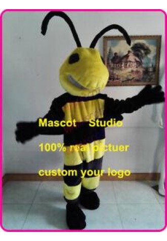 Bee Hornet Mascot Costume Suit Cosplay Party Game Dress Outfit Halloween Adult