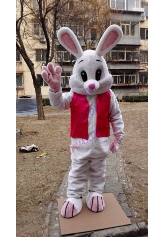 Rabbit Mascot Costume Suit Cosplay Party Game Dress Outfit Advertising Halloween