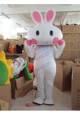 Hot Cute White Rabbit Mascot Costume Epe Fancy Dress Outfit Adult Fast Shipping