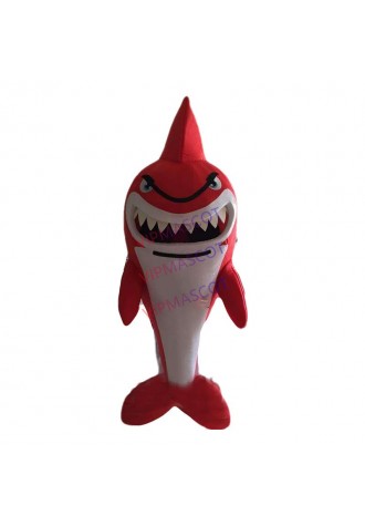 Red Shark Mascot Costume Cosplay Party Fancy Dress Advertising Halloween Adults