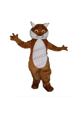 Fox Outfit Fancy Animals Brown Husky Dog Mascot Costume Unisex Christmas Cosplay