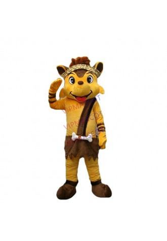 Halloween Big Yellow Fox Mascot Costume Suits Cosplay Party Clothing Carnival