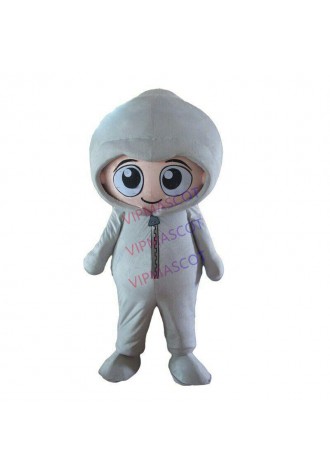Halloween Gray Hat Boy Mascot Costume Cosplay Party Clothing Carnival Adults