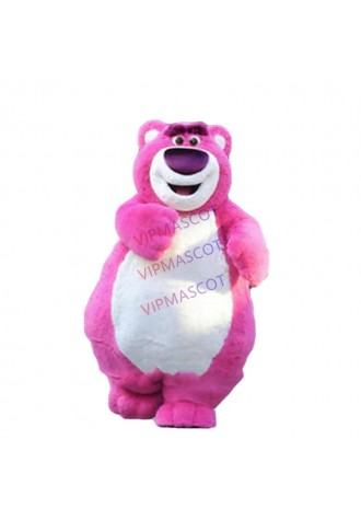 Pink Teddy Bear Cartoon Mascot Costume Cosplay Party Fancy Dress Adults Handmade