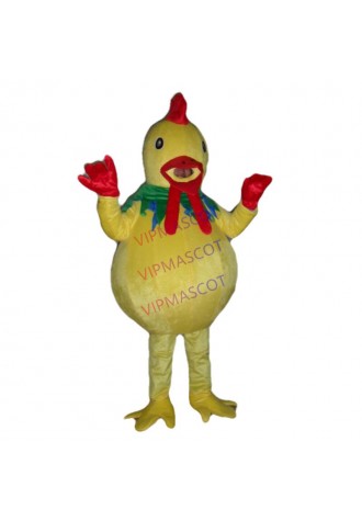 Yellow Chicken Mascot Costume Outfit Cosplay Fancy Dress Halloween Adult Party