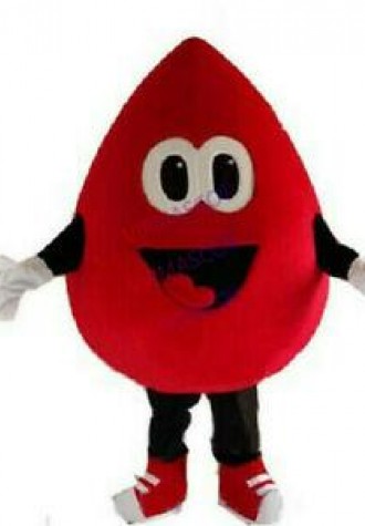 Red Blood Drop Mascot Costume Cosplay Party Fancy Dress Halloween Adults Parade