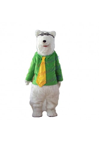 Polar Bear Mascot Costumes Christmas Mascots Suit Fancy Dress Carnival Outfit A+