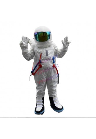 Spaceman Mascot Costume Astronaut Halloween Party Dress Adult Size Free Shipping