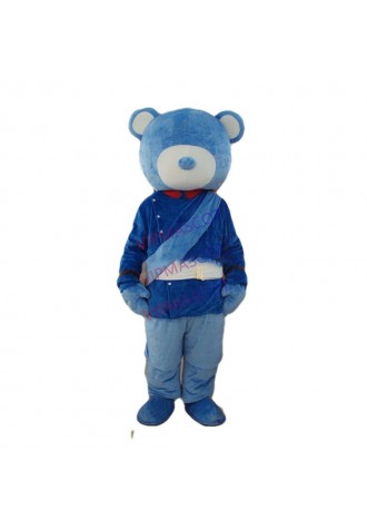 Halloween Blue Bear Mascot Costume Cosplay Party Outfits Clothing Carnival Adult
