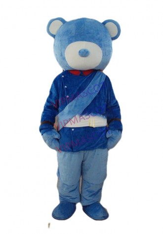 Halloween Blue Bear Mascot Costume Cosplay Party Outfits Clothing Carnival Adult