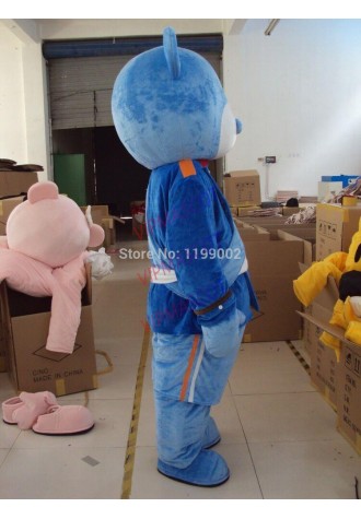 Halloween Blue Bear Mascot Costume Cosplay Party Outfits Clothing Carnival Adult