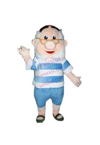 あがさ ひろしDoc Hershel Agasa Mascot Costume Adult Conan Cosplay Party Dress Suit ADS