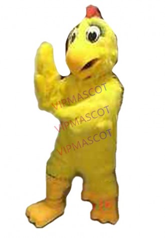New listingNew Deluxe Long Fur Yellow Chicken Hen Mascot Costume Gift Free Shipping