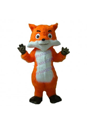 Advertising Long Fur Orang Fox Costume Suit Mascot Cosplay Parade Adults Dress A