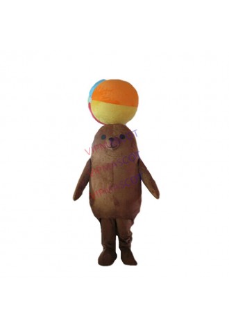 Halloween Photos Brown Sea Lion Mascot Costume Party Outfits Clothing Carnival