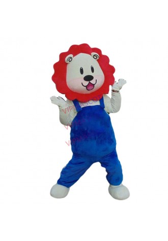 Lion Costume King of Forest Party Animal Mascot Fancy Dress Unisex Adult Outfit
