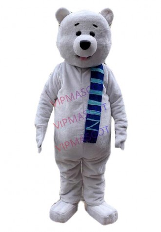White Bear Mascot Costume Suit Cosplay Party Game Dress Outfit Halloween Adult