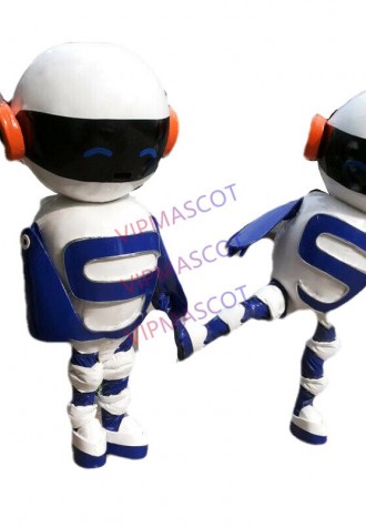 Robot Mascot Costume Outfit Halloween Adult Suit Cosplay Party Fancy Dress