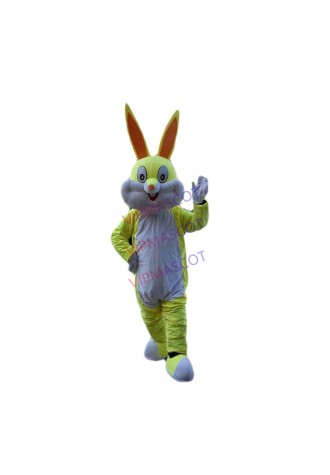 Yellow Rabbit Mascot Costume Cosplay Party Game Dress Outfit Halloween Adult