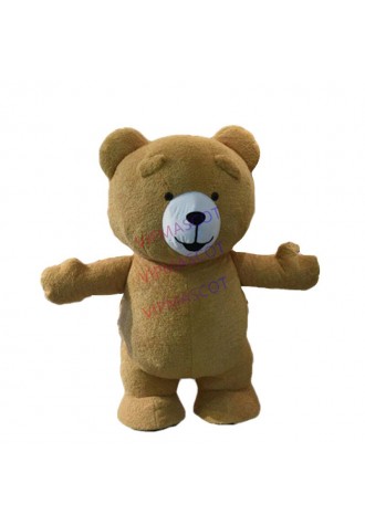 Mascots Costume Unisex Inflatable Plush Bear Halloween Unisex Adult Size Cosplay