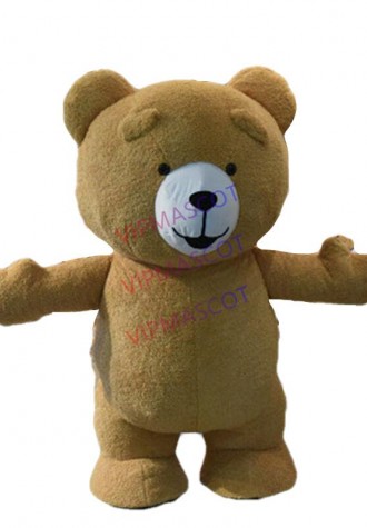 Mascots Costume Unisex Inflatable Plush Bear Halloween Unisex Adult Size Cosplay