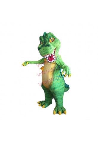 Halloween Green Dinosaur Mascot Costume Cosplay Party Clothing Carnival Adults