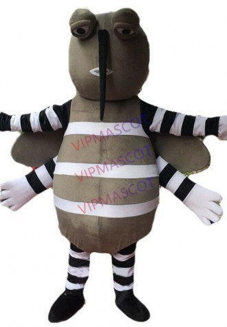 Mosquito Cartoon Mascot Costume Cosplay Adult Fancy Dress Outfit Suit Gift