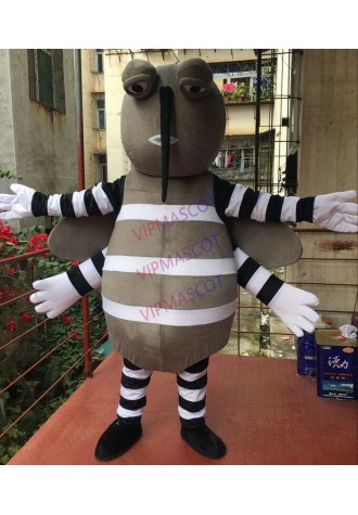 Mosquito Cartoon Mascot Costume Cosplay Adult Fancy Dress Outfit Suit Gift