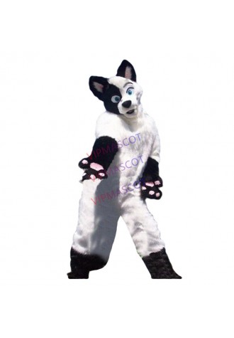 Plush Simulation Fur White Wolf Mascot Costumes Movie Props Show Walking Cartoon