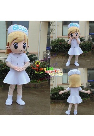 Nurse Mcstuffins Mascot Costume Cosplay Unisex Halloween Fancy Dress Outfit Suit
