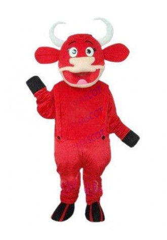 New Red Bull  Adult Mascot Costume Fancy Dress For Festival Free Shipping