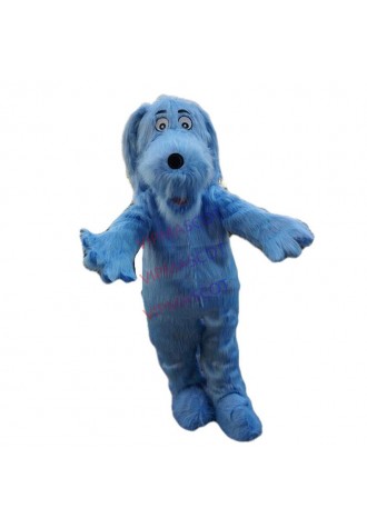 Blue Plush Dog Mascot Costume Cosplay Party Game Dress Outfit Halloween Adult