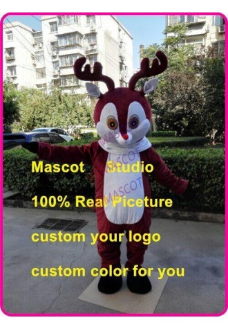 Deer Mascot Costume Cosplay Party Game Dress Outfit Advertising Halloween Adult