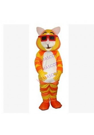 Yellow Cool Tiger Mascot Costume Adults Animal Cosplay Fancy Dress Parade Suit