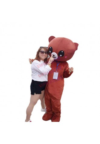 Love Brown Bear Mascot Costume Suit Adult Size Cosplay Party Dress Halloween New