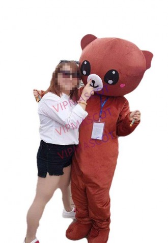 Love Brown Bear Mascot Costume Suit Adult Size Cosplay Party Dress Halloween New