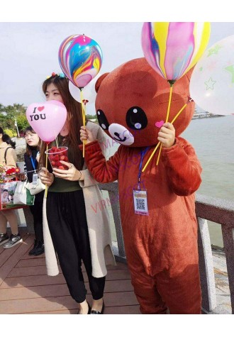 Love Brown Bear Mascot Costume Suit Adult Size Cosplay Party Dress Halloween New