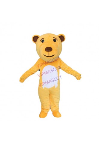 Yellow Bear Mascot Costume Cosplay Party Fancy Dress Outfit Adults Suit Parade