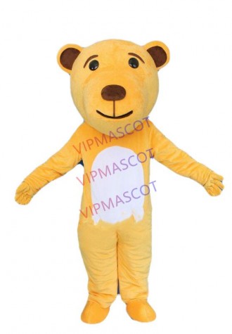 Yellow Bear Mascot Costume Cosplay Party Fancy Dress Outfit Adults Suit Parade