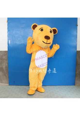 Yellow Bear Mascot Costume Cosplay Party Fancy Dress Outfit Adults Suit Parade