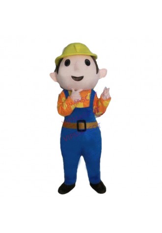 The Builder Mascot Costume Suit Cosplay Party Game Dress Outfit Halloween Adult