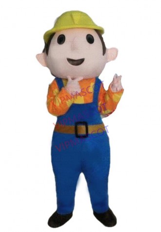 The Builder Mascot Costume Suit Cosplay Party Game Dress Outfit Halloween Adult