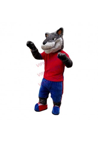 Plush Grey Wolf Mascot Costume Cosplay Party Game Dress Outfit Halloween Adult