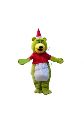 Green Bear Mascot Costume Suit Cosplay Party Game Dress Outfit Halloween Adult