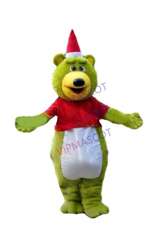 Green Bear Mascot Costume Suit Cosplay Party Game Dress Outfit Halloween Adult