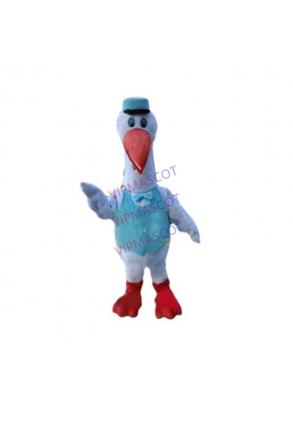 Stork Mascot Costumes Cartoon Apparel Birthday Party Masquerade Christmas Adult