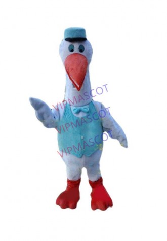 Stork Mascot Costumes Cartoon Apparel Birthday Party Masquerade Christmas Adult
